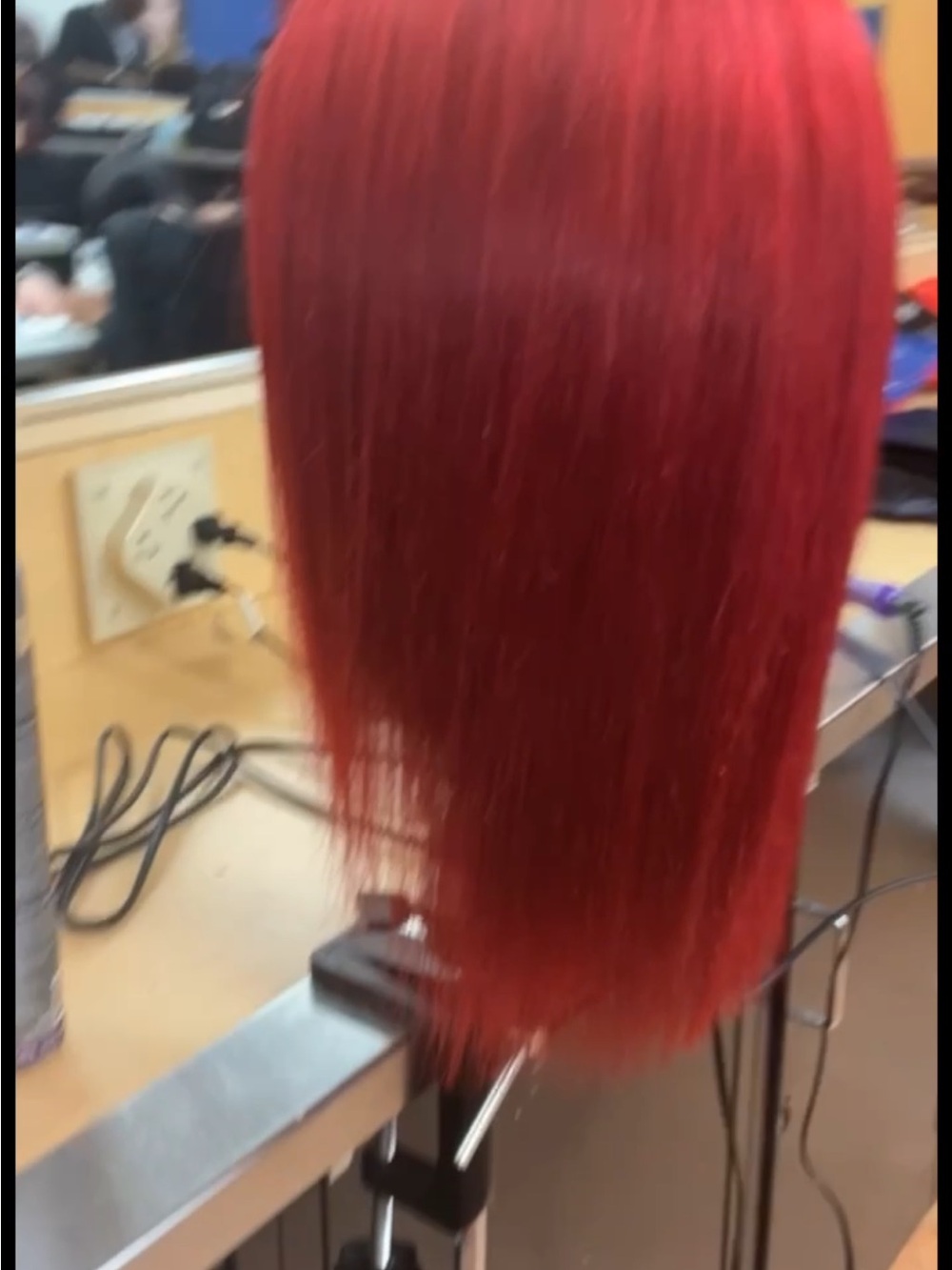 Vibrant Red Women’s Synthetic Wig - Bold Red Color